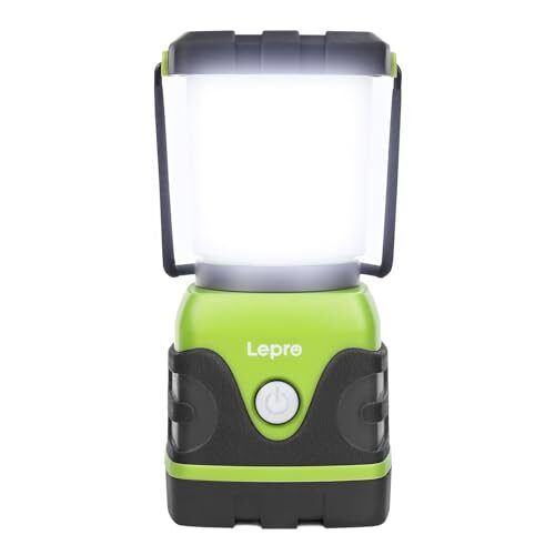 LE 1500LM Battery Powered LED Camping Lantern, Waterproof Tent Light with 4 Light Modes, Camping Essentials, Portable Lantern Flashlight for Camping, Emergency Light, Power Outages, Not Rechargeable
