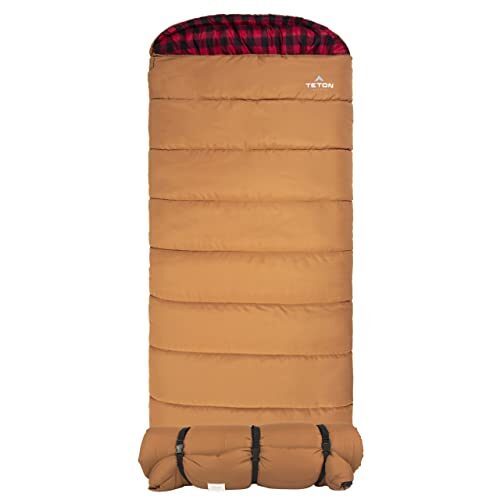 TETON Sports Deer Hunter -35F and 0F Degree Sleeping Bag. Warm and Comfortable Camping Sleeping Bags, Teton Tough Canvas Shell for Camping, Hunting, and Cold Weather
