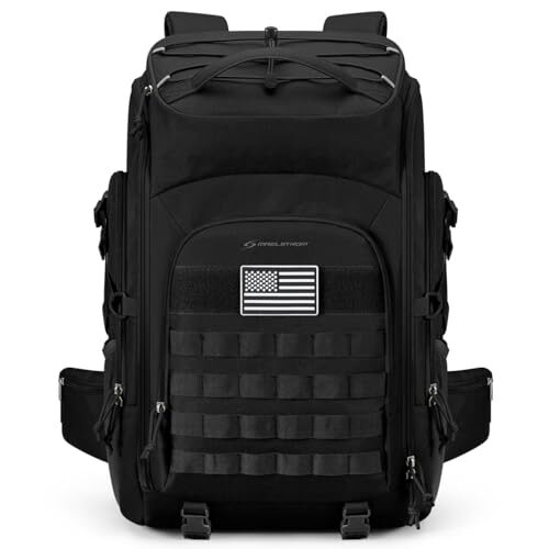 Maelstrom Tactical Backpack for Men, 40L Military Backpack,Water Resistant Assault Pack for Women, 3-Day Bug Out Bag for Hiking, Camping, Gym with Molle System-Black