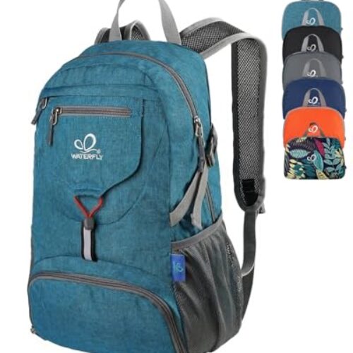 WATERFLY Small Lightweight Packable Backpack: 20l Ultra Light Foldable Travel Hiking Camping Daypack Day Pack for Man Woman