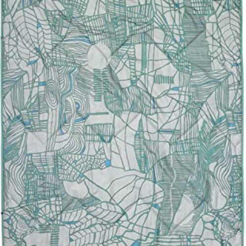 Therm-a-Rest Juno Insulated Camping and Backpacking Blanket, Sage Nature Grid Print